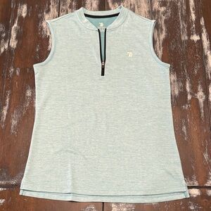 TBMPOY Sleeveless Golf Polo Tank – Teal – Size XS